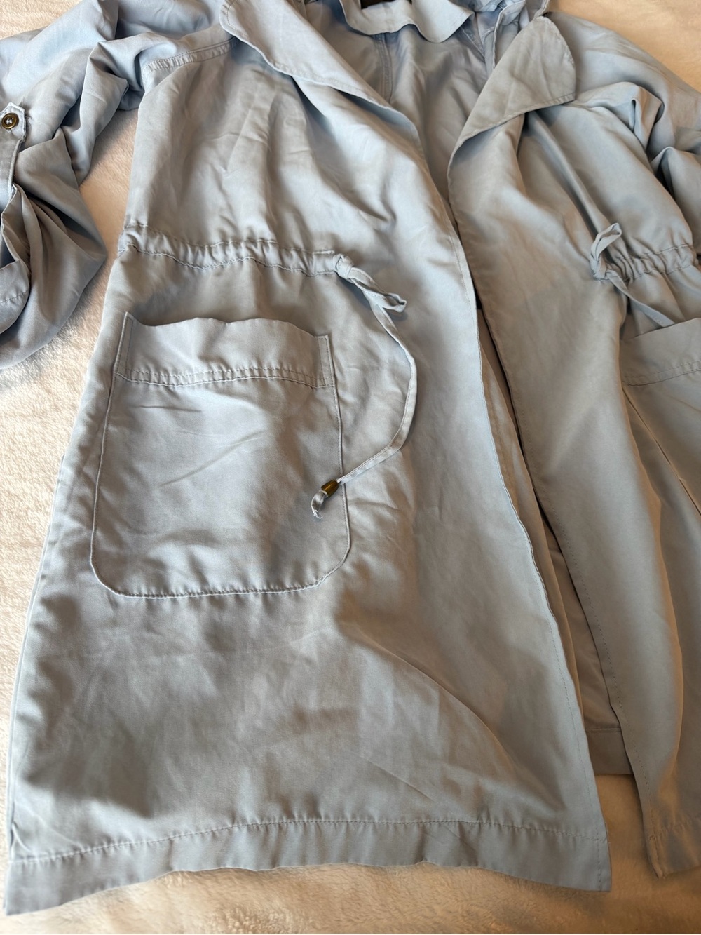 Love Tree Light Blue Drawstring Utility Jacket for Women - Picture 7 of 11